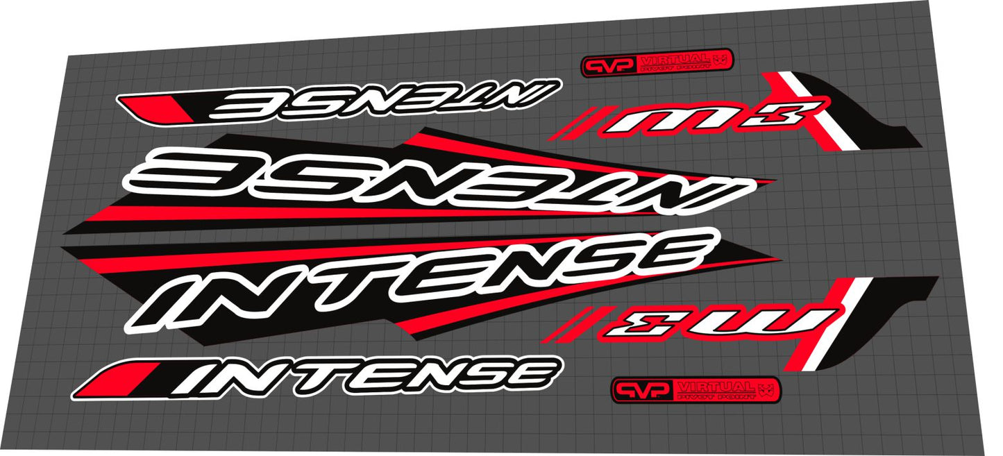 2005 Intense M3 Red Frame Decal Set