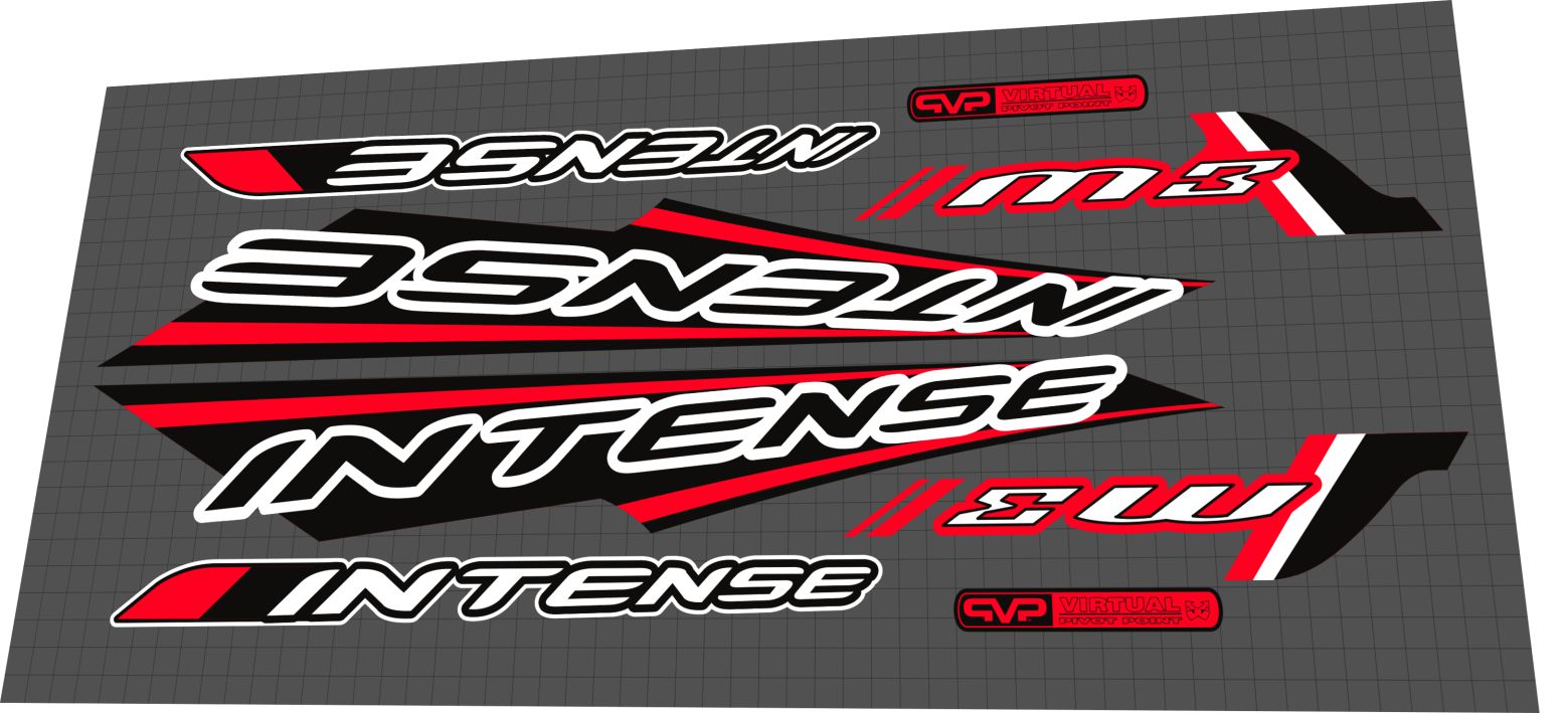 2005 Intense M3 Red Frame Decal Set