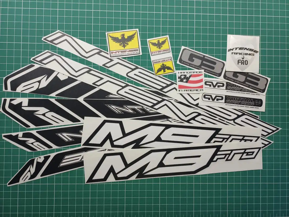 2010 Intense M9 FRO Black Frame Decal Set