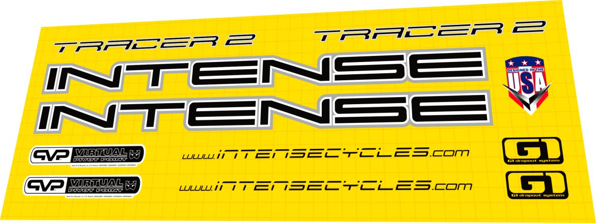 2011 Intense Tracer 2 Frame Decal Set