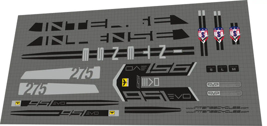 2014 Intense 951 EVO Frame Decal Set