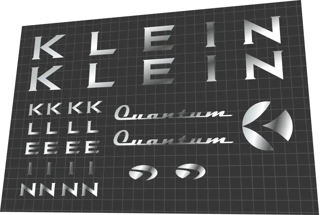 2001 Klein Quantum Silver Frame Decal Set