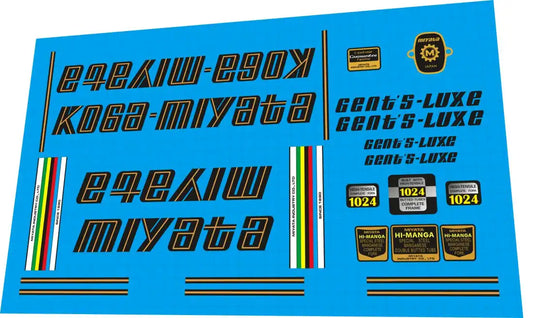 1978 Koga Miyata Gents Luxe Frame Decal Set