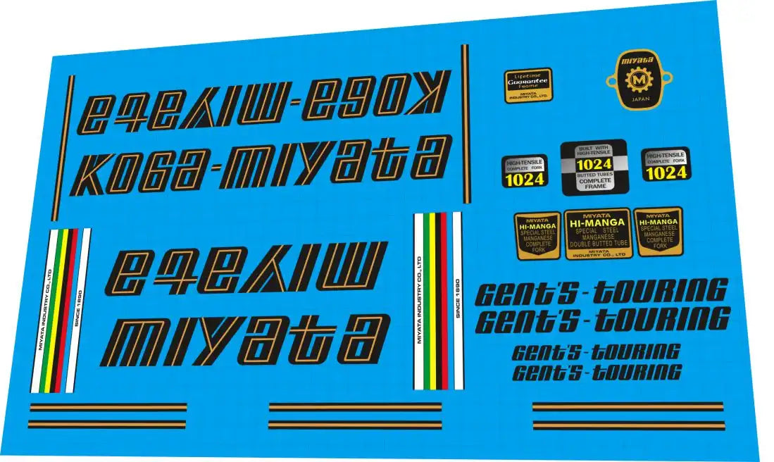 1978 Koga Miyata Gents Touring Frame Decal Set