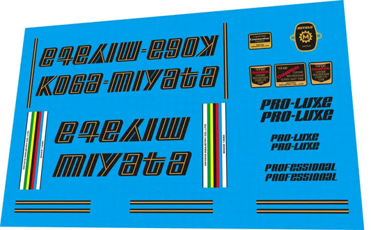 1978 Koga Miyata Pro Luxe Frame Decal Set