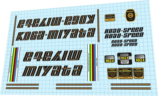 1978 Koga Miyata Road Speed Frame Decal Set