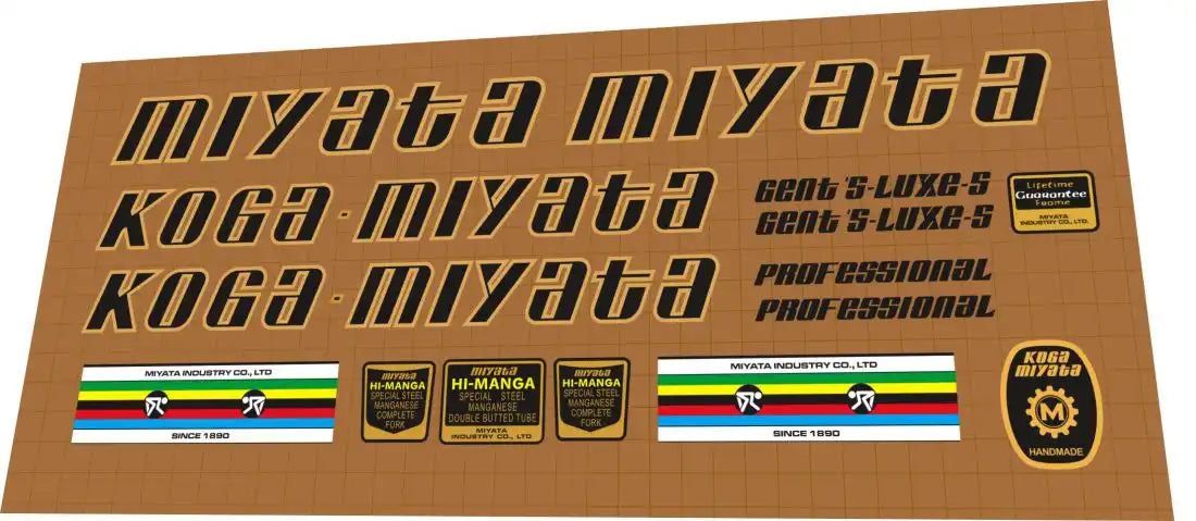 1979 Koga Miyata Gent's-Luxe-S Frame Decal Set