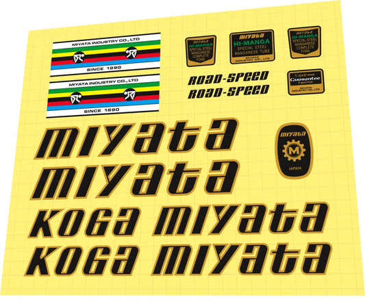 1979 Koga Miyata Road Speed Frame Decal Set