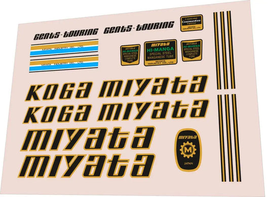1983 Koga Miyata Gents Touring Frame Decal Set