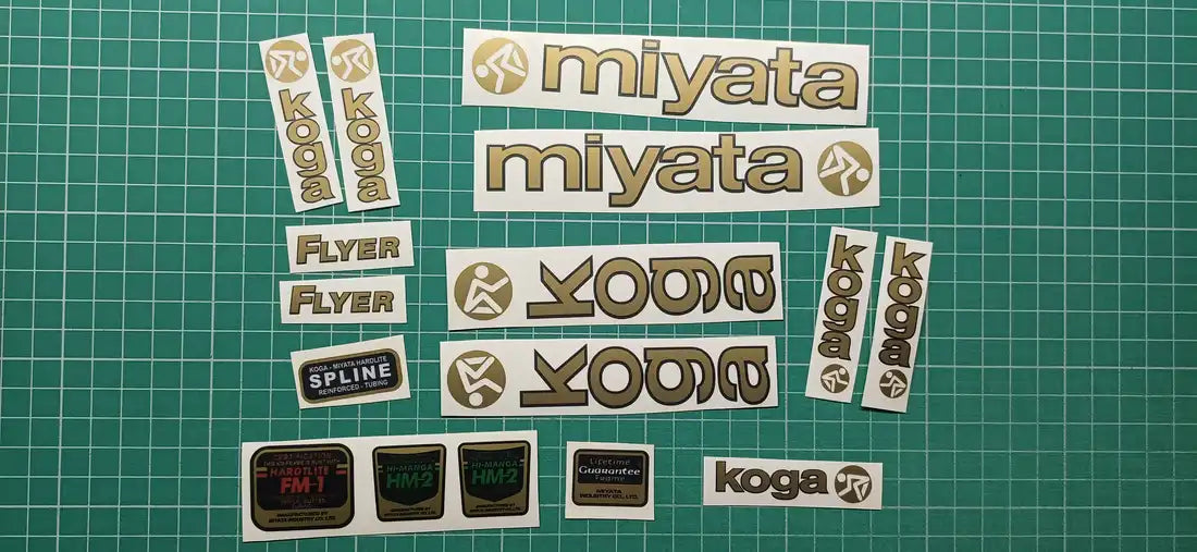 1993 Koga Miyata Flyer Gold Frame Decal Set