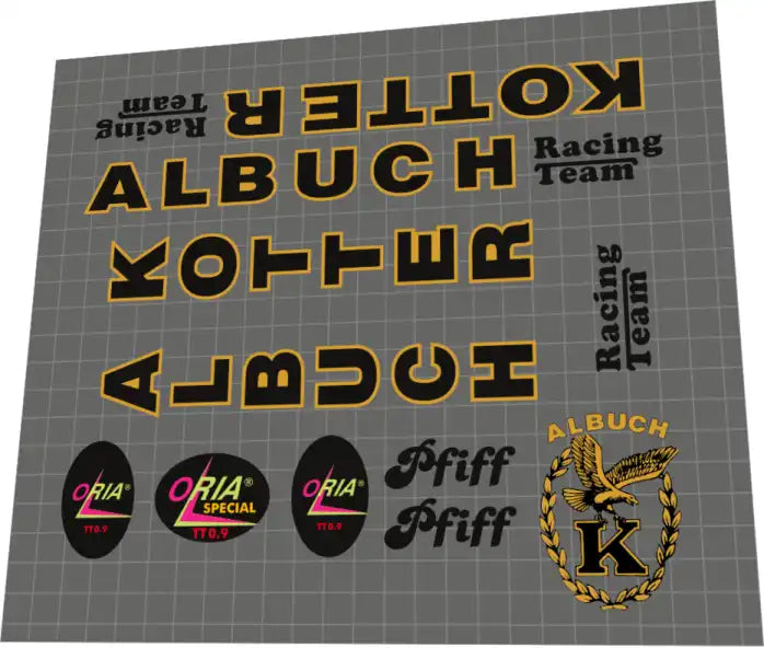 1988 Kotter Albuch PFIFF Frame Decal Set