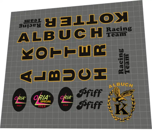 1988 Kotter Albuch PFIFF Frame Decal Set