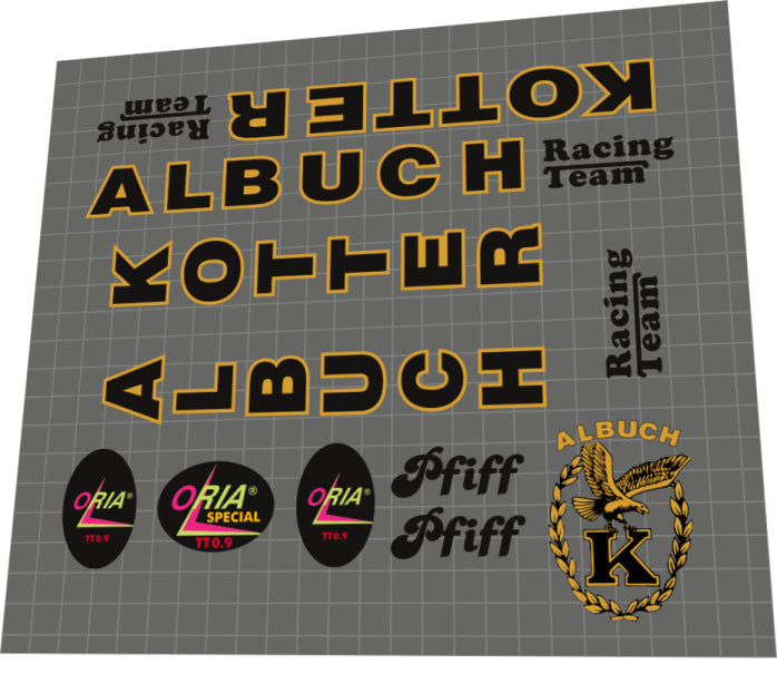 1988 Kotter Albuch PFIFF Frame Decal Set