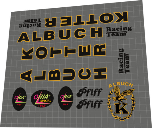 1988 Kotter Albuch PFIFF Frame Decal Set