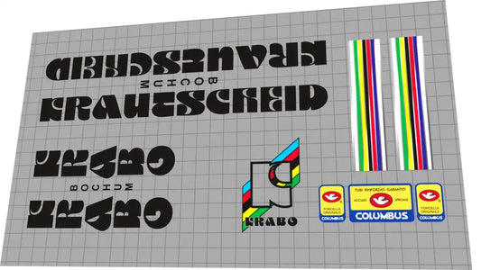 1980s Krabo Black Frame Decal Set