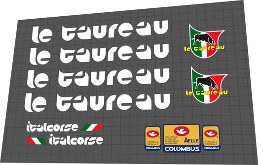 1990 Le Taureau Italcorse White Frame Decal Set