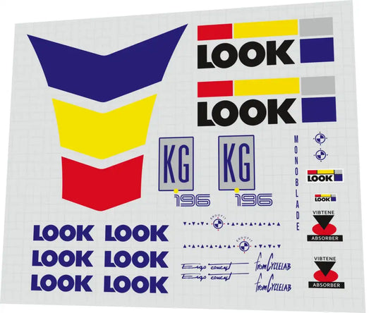 1993 Look Kg 196 Frame Decal Set