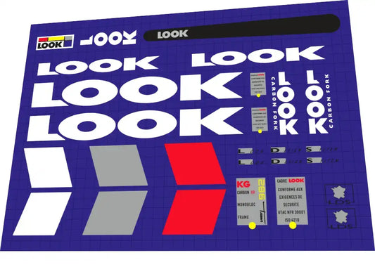 1998 Look KG 286 White Frame Decal Set