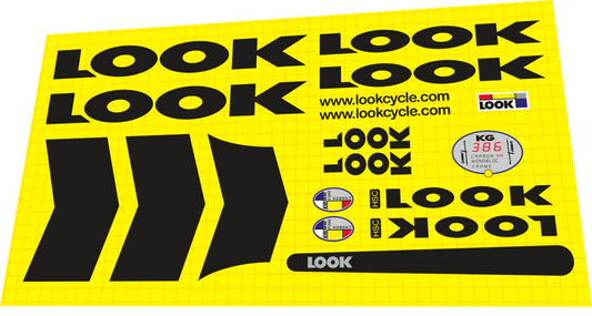 2001 Look KG 386 Black Fork Frame Decal Set