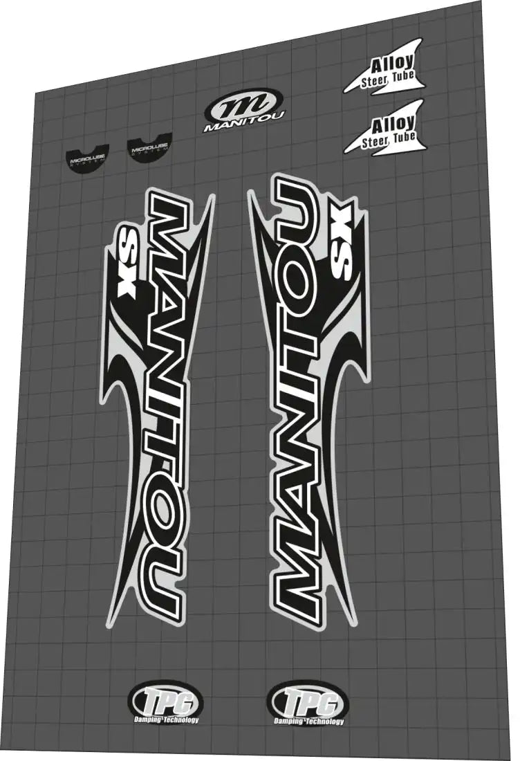 1999 Manitou SX Gray Fork Decal Set
