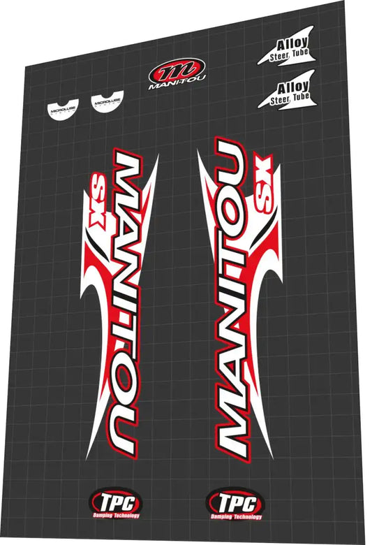 1999 Manitou SX Red Fork Decal Set