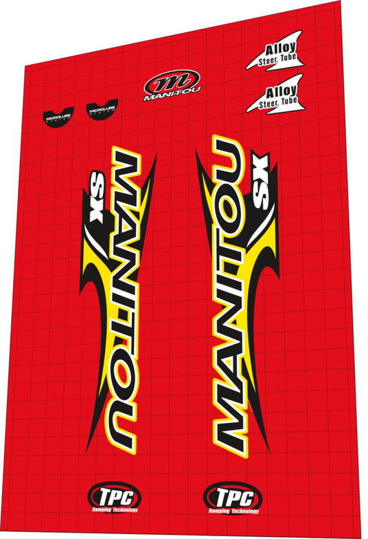 1999 Manitou SX Yellow Fork Decal Set