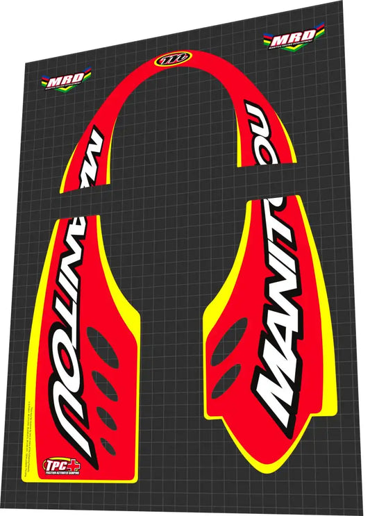 2001 Manitou X-Vert Carbon Yellow Fork Decal Set