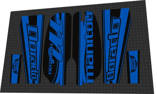 2010 Manitou Dorado Pro Blue Fork Decal Set
