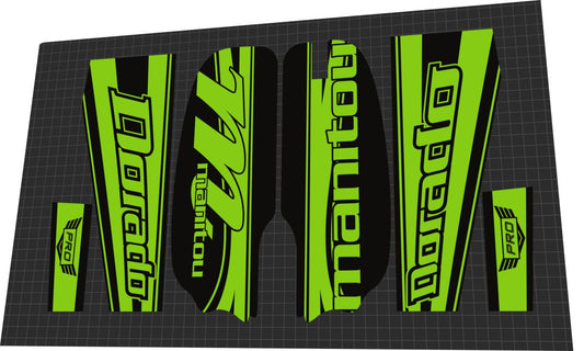 2010 Manitou Dorado Pro Green Fork Decal Set