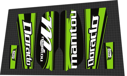 2010 Manitou Dorado Pro Green White Fork Decal Set
