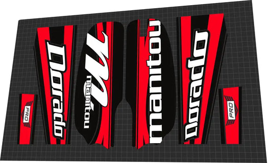 2010 Manitou Dorado Pro Red White Fork Decal Set