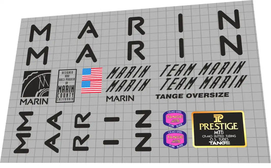 1991 Marin Team Marin Frame Decal Set