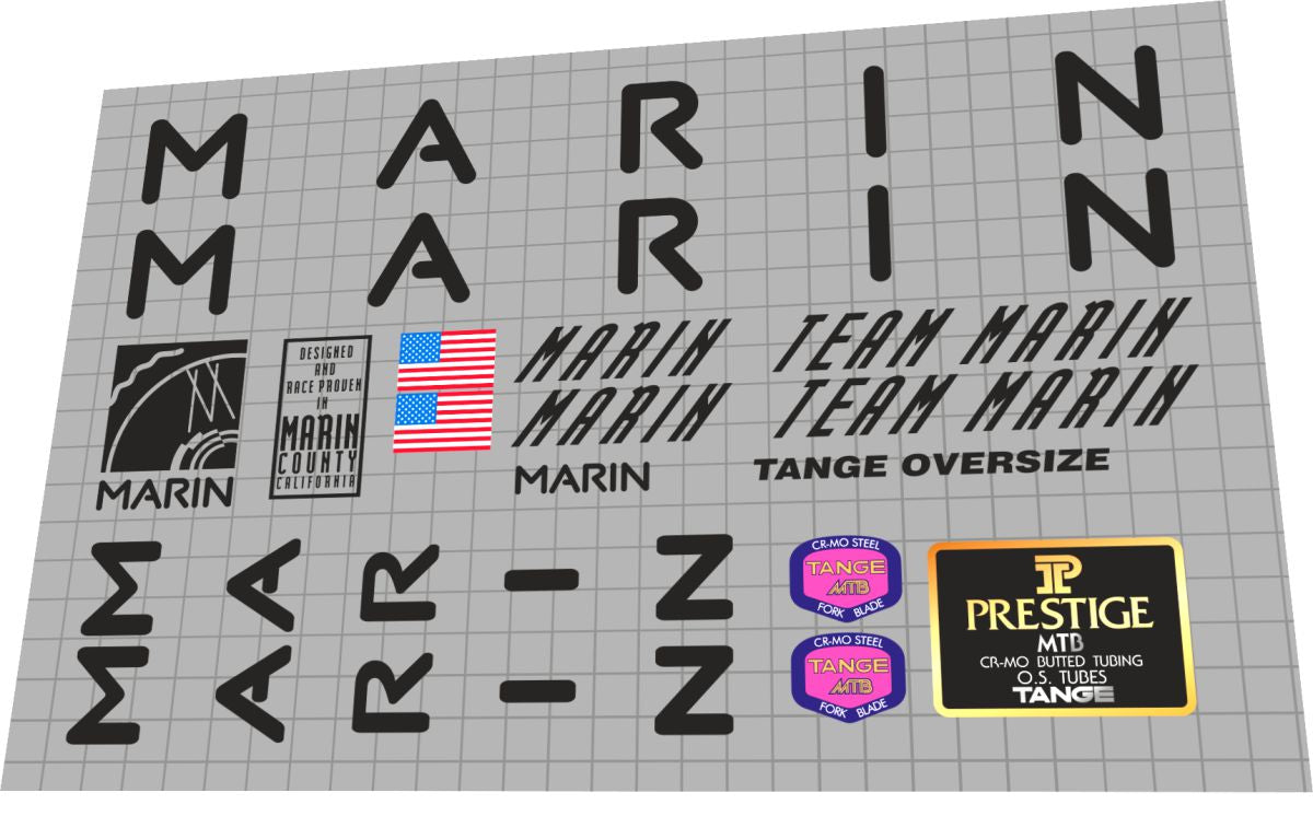 1991 Marin Team Marin Frame Decal Set