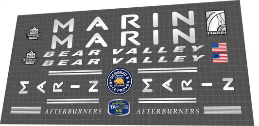 Marin Bear Valley Frame Decal Set - 1993