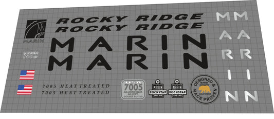 1993 Marin Rocky Ridge Frame Decal Set