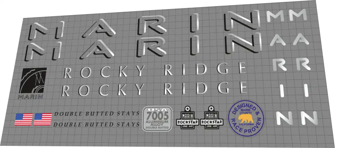 Marin Rocky Ridge Frame Decal Set