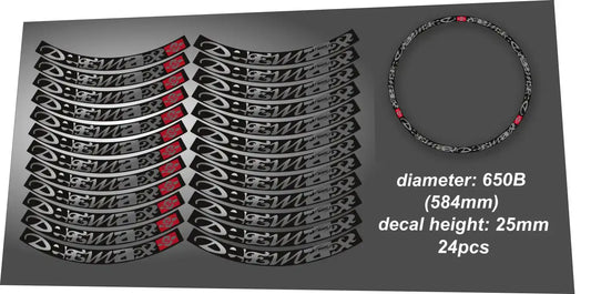 Mavic Deemax Ultimate 650B 27,5" 25mm Silver Rim Decal Set