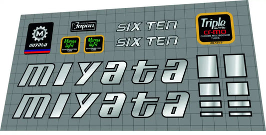 1980s Miyata 610 Frame Decal Set