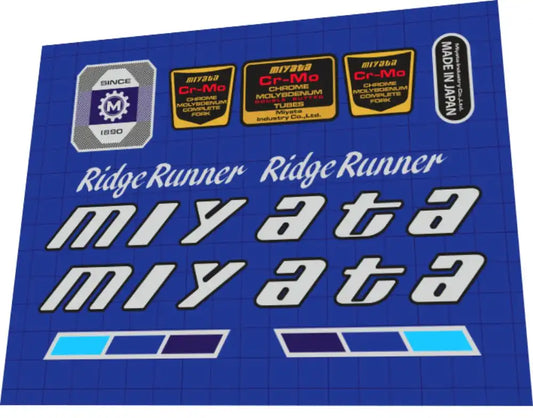 1984 Miyata Ridge Runner Frame Decal Set