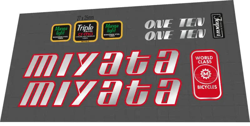 1985 Miyata 110 Frame Decal Set