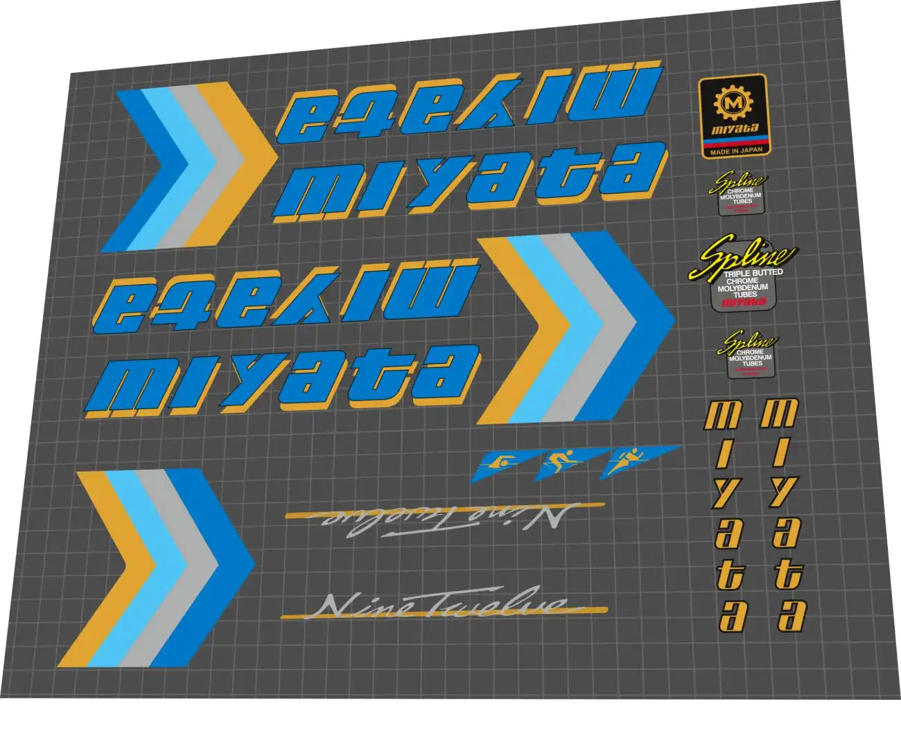 1988 Miyata 912 Frame Decal Set