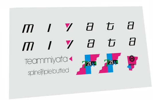 Miyata Team 721A Black Frame Decal Set - 1990