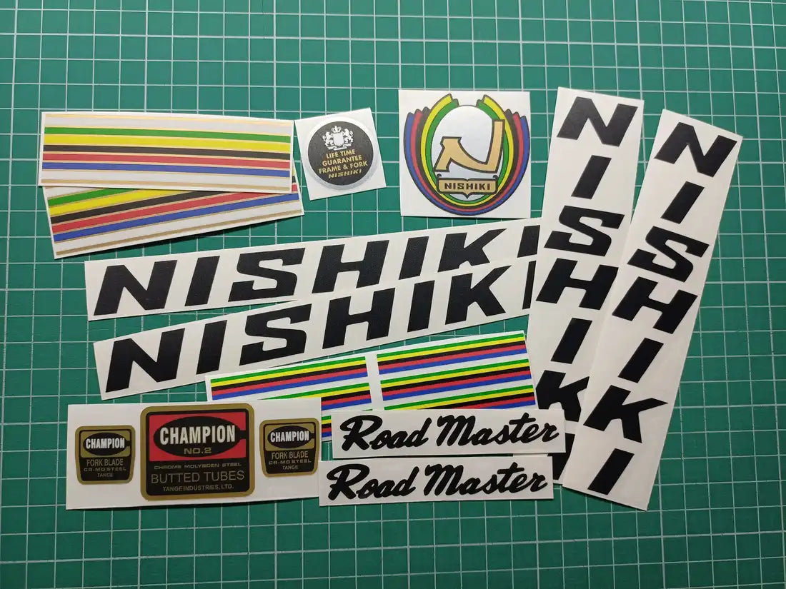 1981 Nishiki Road Master Black Frame Decal Set