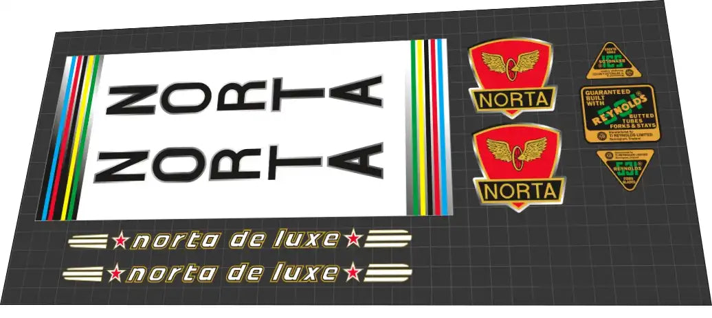 1980 Norta De Luxe Frame Decal Set