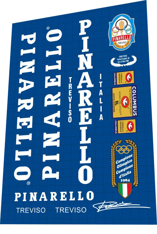 1984-85 Pinarello Treviso SL White Frame Decal Set