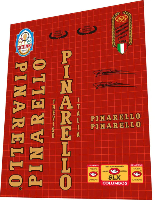 1984 Pinarello Treviso Olympic Edition Gold-Black Frame Decal Set