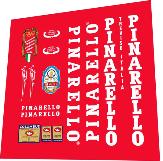 1985 Pinarello Treviso SL White Frame Decal Set