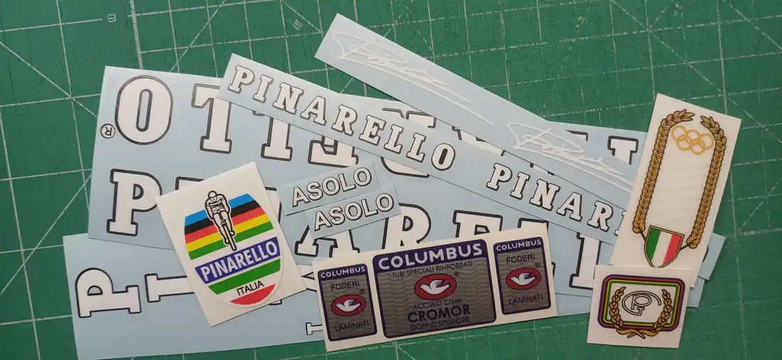 1988 Pinarello Asolo White-Black Frame Decal Set