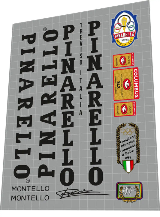 1991 Pinarello Montello Black Frame Decal Set