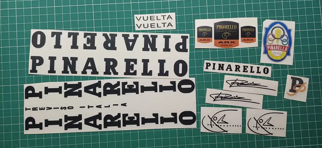 1992 Pinarello Vuelta Black Frame Decal Set